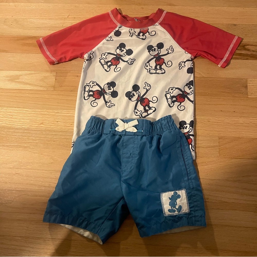 Junk Food Mickey Mouse swim top and bottom